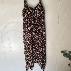 No Boundaries Floral Black Maxi Dress